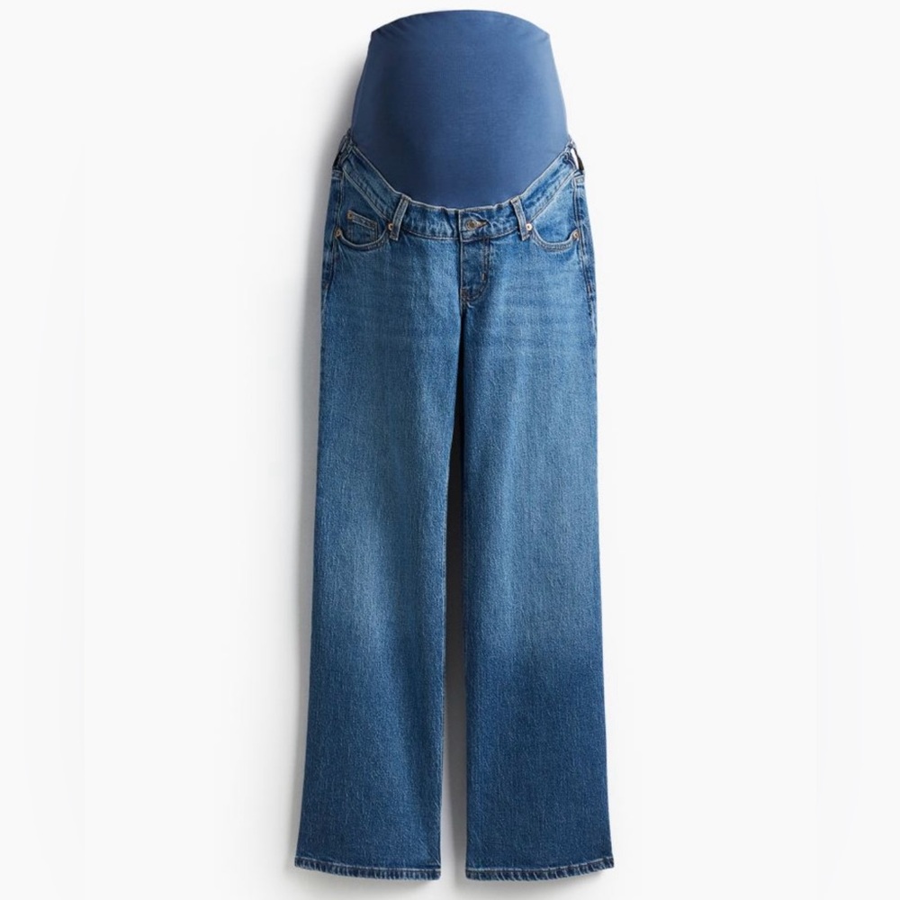 H&M Mama Maternity Wide Leg Jeans, size XS (24-25). Like new